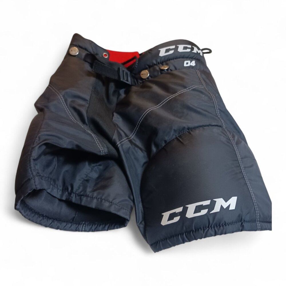 CCM Kids Youth Hockey Pants Black – YS–YM (Approx 24” Waist) Belt & Lace Closure